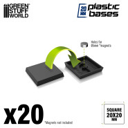 Plastic Square Bases 20x20 mm | Hobby Accessories