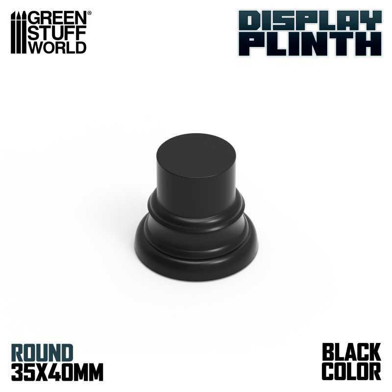 Round Display Plinth 3.5 cm - Black | Round Cylinder Plinths Round Display Plinth 3.5 cm - Black | Round Cylinder Plinths