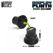 Round Display Plinth 3.5 cm - Black | Round Cylinder Plinths