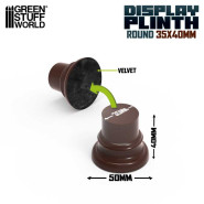Round Display Plinth 3.5 cm - Hazelnut Brown | Round Cylinder Plinths