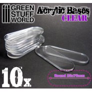 Acrylic Bases - Oval Pill 25x70mm CLEAR | Hobby Accessories