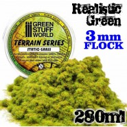 Static Grass Flock - Realistic Green - 280 ml - XL