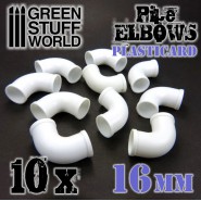 Plasticard Pipe ELBOWS 16mm | Plasticard