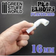Plasticard Pipe ELBOWS 16mm | Plasticard