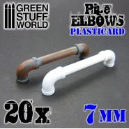 Plasticard Pipe ELBOWS 7mm