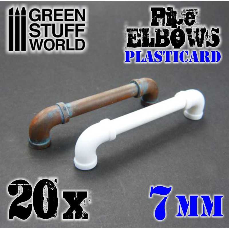 Plasticard Pipe ELBOWS 7mm | Plasticard