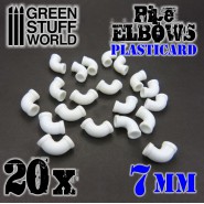 Plasticard Pipe ELBOWS 7mm | Plasticard