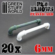 Plasticard Pipe ELBOWS 6mm