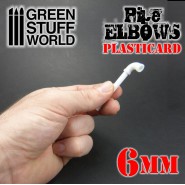 Plasticard Pipe ELBOWS 6mm | Plasticard