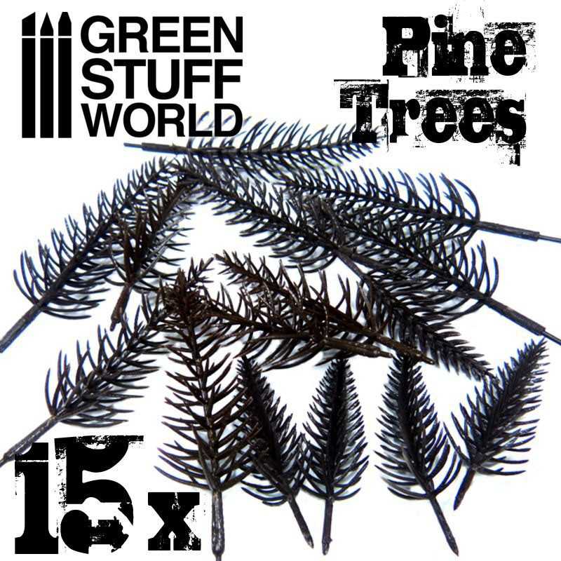 15x 模型松树 - 模型树木