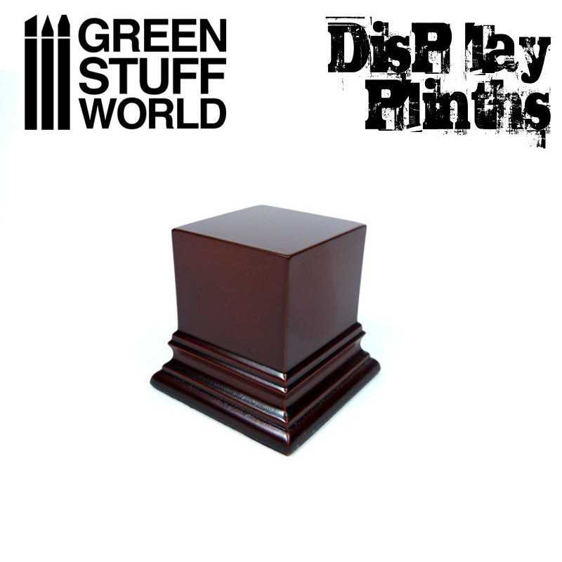 Square Top Display Plinth 4x4 cm - Hazelnut Brown | Squared Plinths