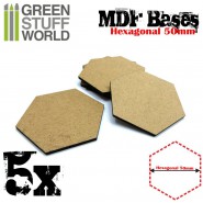 MDF Bases - Hexagonal 50 mm | Hobby Accessories