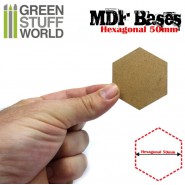 MDF Bases - Hexagonal 50 mm | Hobby Accessories