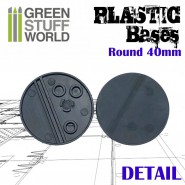 Plastic Bases - Round 40 mm BLACK | Hobby Accessories