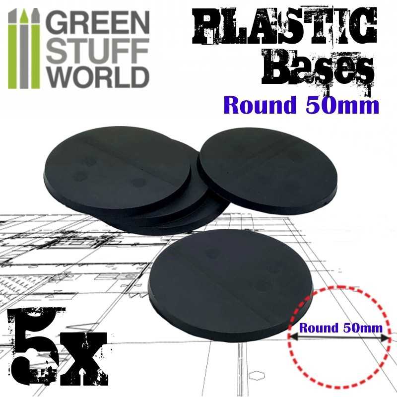 Plastic Bases - Round 50 mm BLACK | Hobby Accessories
