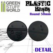 Plastic Bases - Round 50 mm BLACK | Hobby Accessories