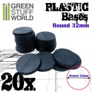 Plastic Bases - Round 32mm BLACK | Hobby Accessories