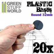 Plastic Bases - Round 32mm BLACK | Hobby Accessories