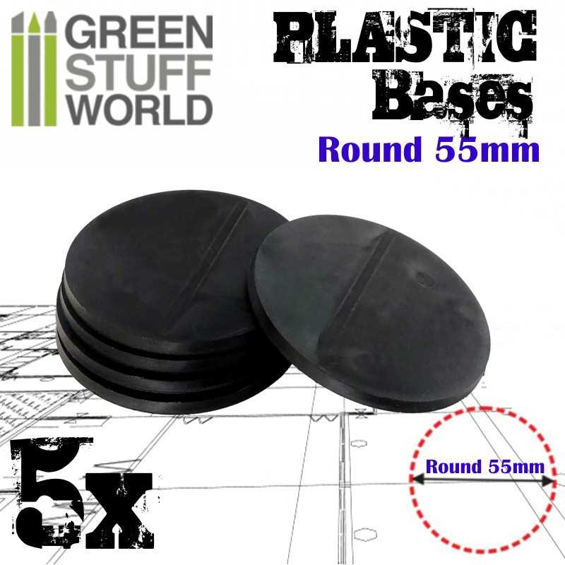 Plastic Bases - Round 55 mm BLACK | Hobby Accessories