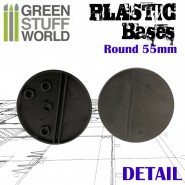 Plastic Bases - Round 55 mm BLACK | Hobby Accessories