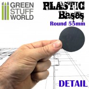 Plastic Bases - Round 55 mm BLACK | Hobby Accessories