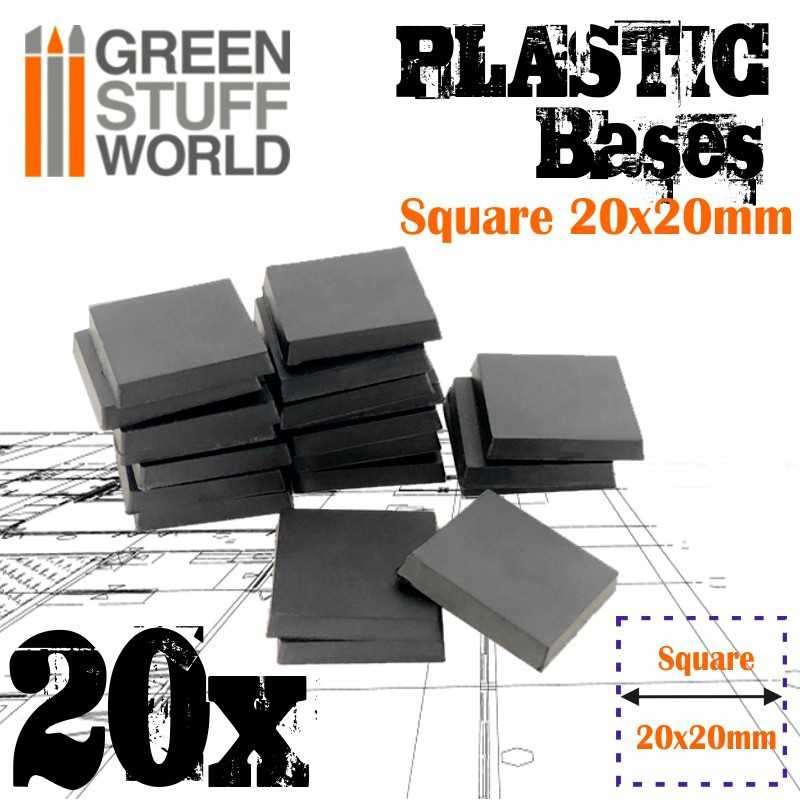 塑料底座 - 正方形 20x20 mm - 手工配件