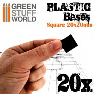 塑料底座 - 正方形 20x20 mm - 手工配件
