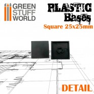 Plastic Square Bases 25x25 mm | Hobby Accessories