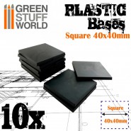 Plastic Square Bases 40x40 mm | Hobby Accessories