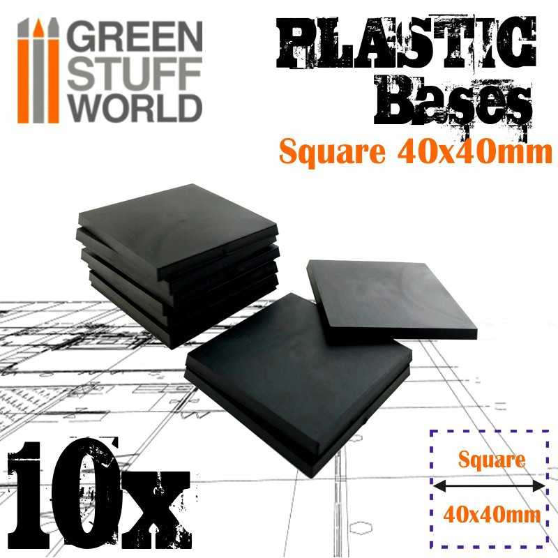 Plastic Square Bases 40x40 mm | Hobby Accessories