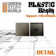 Plastic Square Bases 40x40 mm | Hobby Accessories