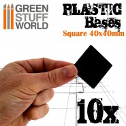 Plastic Square Bases 40x40 mm | Hobby Accessories