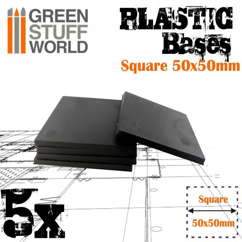 Plastic Square Bases 50x50 mm | Hobby Accessories