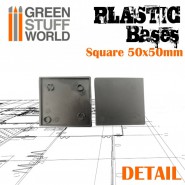 Plastic Square Bases 50x50 mm | Hobby Accessories