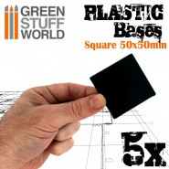 Plastic Square Bases 50x50 mm | Hobby Accessories