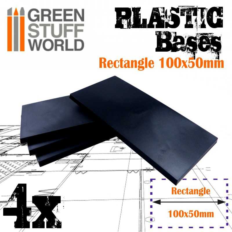 Plastic Bases - Rectangle 100x50mm | Hobby Accessories