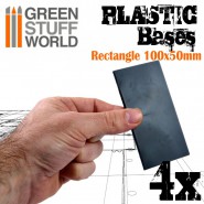 Plastic Bases - Rectangle 100x50mm | Hobby Accessories
