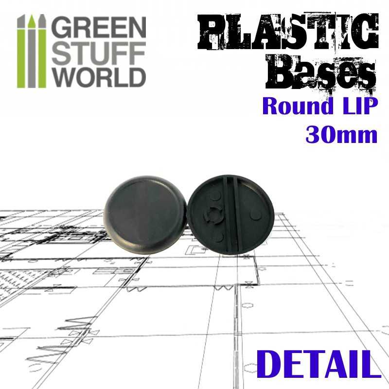 Plastic Bases - Round Lip 30mm | Hobby Accessories