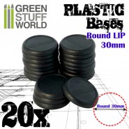 Plastic Bases - Round Lip 30mm | Hobby Accessories