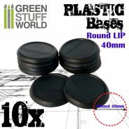 Plastic Bases - Round Lip 40mm | Hobby Accessories