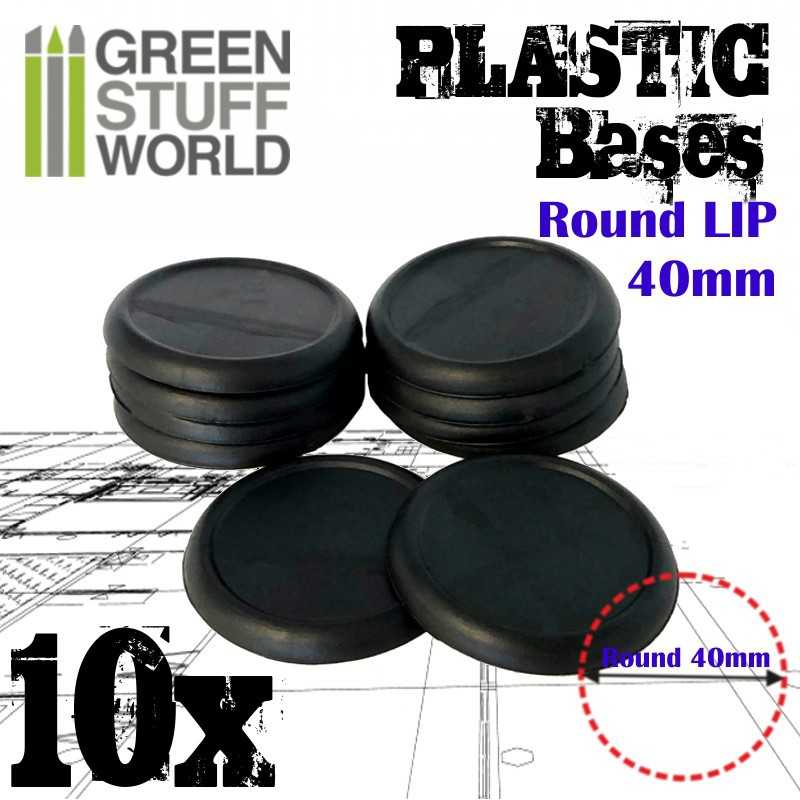 Plastic Bases - Round Lip 40mm | Hobby Accessories