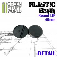 Plastic Bases - Round Lip 40mm | Hobby Accessories