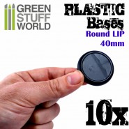 Plastic Bases - Round Lip 40mm | Hobby Accessories