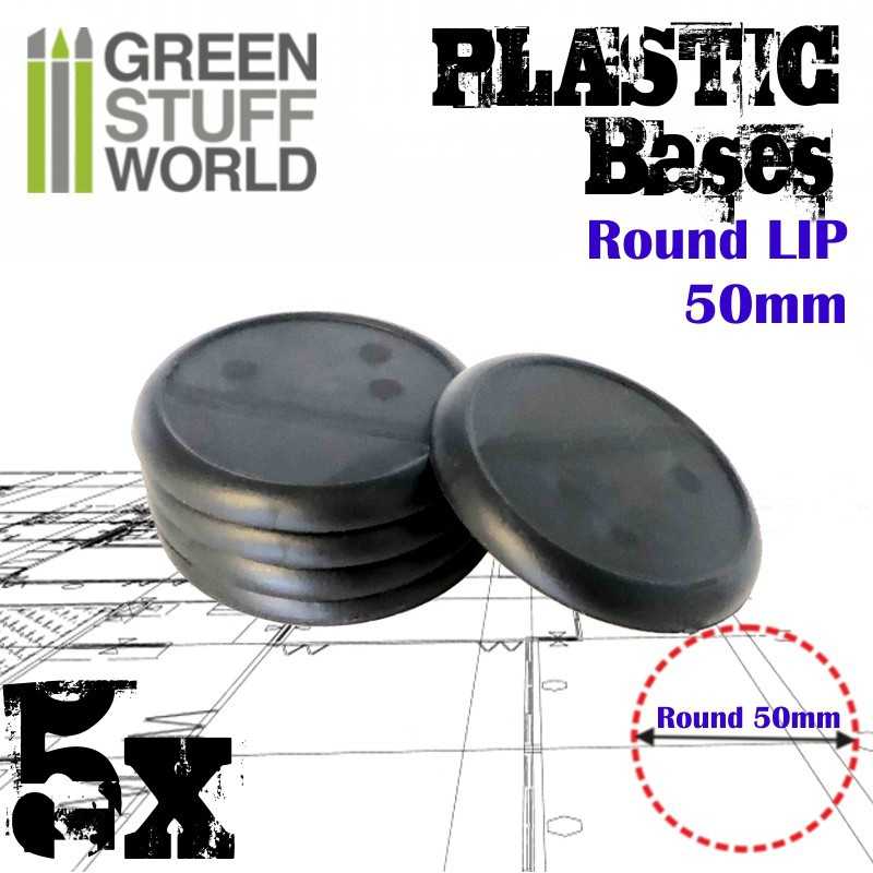 Plastic Bases - Round Lip 50mm | Hobby Accessories