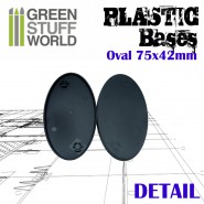 Plastic Bases - Oval Pill 75x42mm AOS | Hobby Accessories