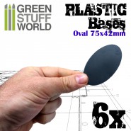 Plastic Bases - Oval Pill 75x42mm AOS | Hobby Accessories