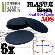 Plastic Bases - Oval Pill 90x52mm BLACK