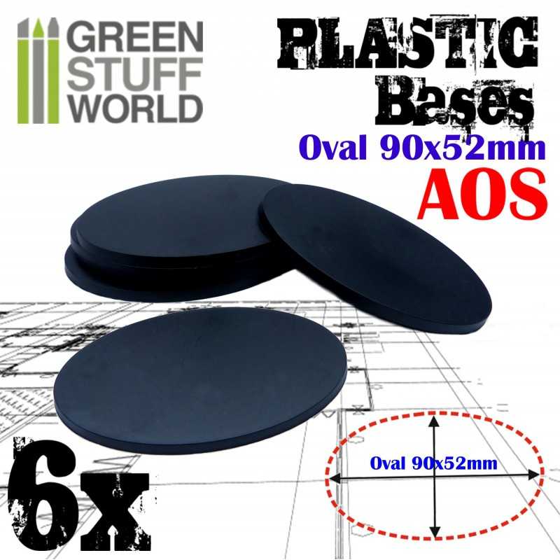 Plastic Bases - Oval Pill 90x52mm AOS | Hobby Accessories