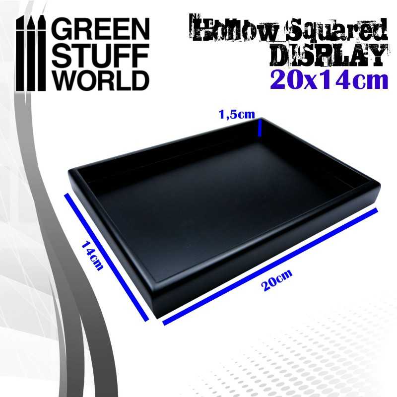 Hollow squared display 20x14 cm Black | Inicio