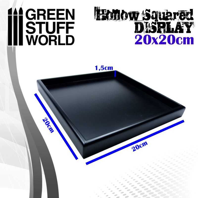 Hollow squared display 20x20 cm Black | Inicio